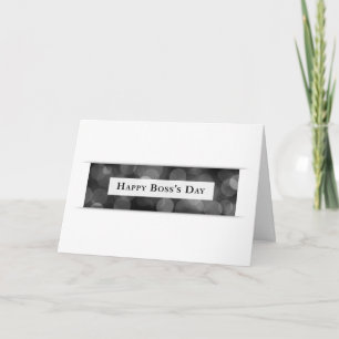 Happy Boss's Day (bokeh) Letterpress Thank You Card