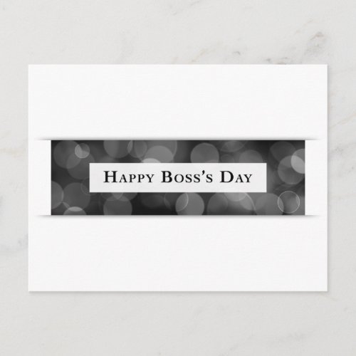 Happy Bosss Day bokeh Postcard