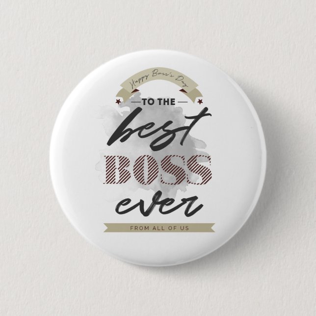 Happy Boss's Day Button (Front)