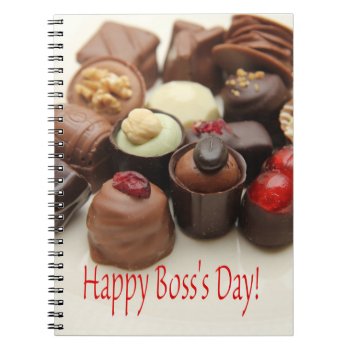 Happy Boss's Day Chocolates Notebook by studioportosabbia at Zazzle