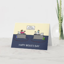 Happy Boss's Day Covid 19 Cartoon