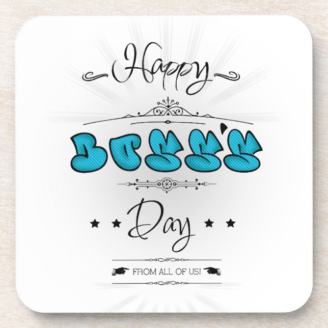 Happy Boss's Day Drink Coaster (Front)