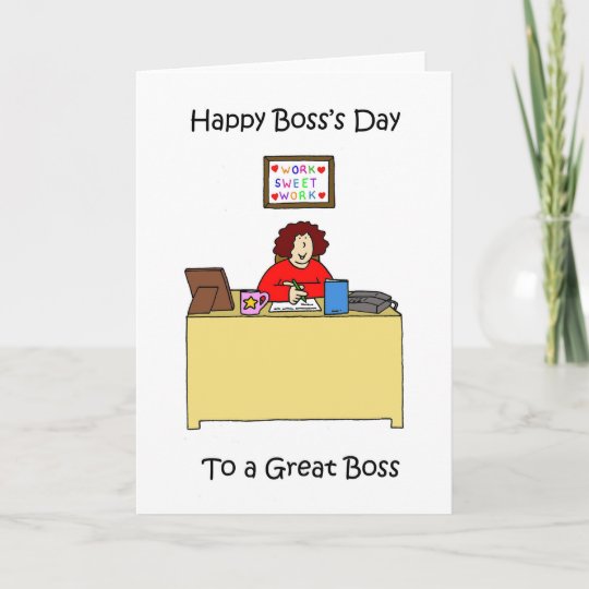 Happy Boss's Day for Female Boss. Card | Zazzle.com