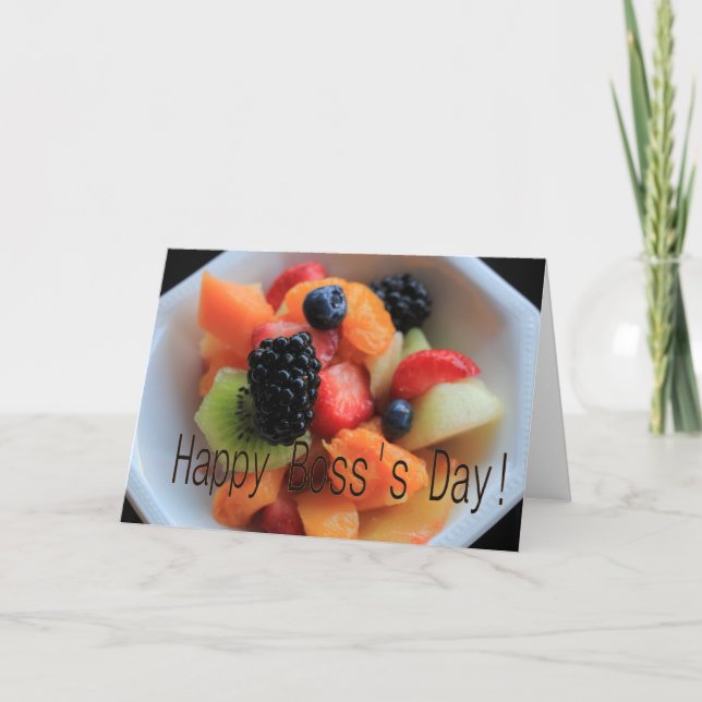 Happy Boss's Day Fruit Salad Card (Front)