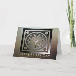 Happy Boss's Day Golden Classic Design Card