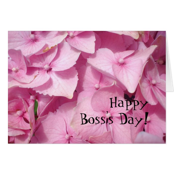 Happy Boss's Day Hydrangea Blooms Greeting card