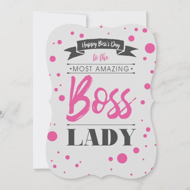 Happy Boss's Day Lady Card (Front)