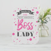 Happy Boss's Day Lady Card (Standing Front)
