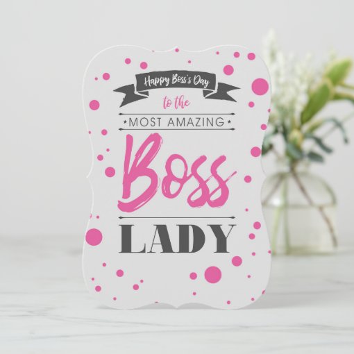 Happy Boss's Day Lady Card | Zazzle