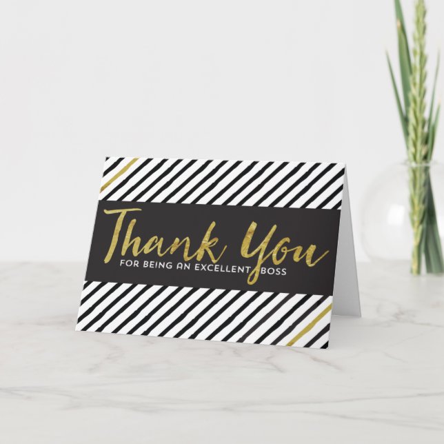 Happy Boss's Day Letterpress Thank You Card (Front)