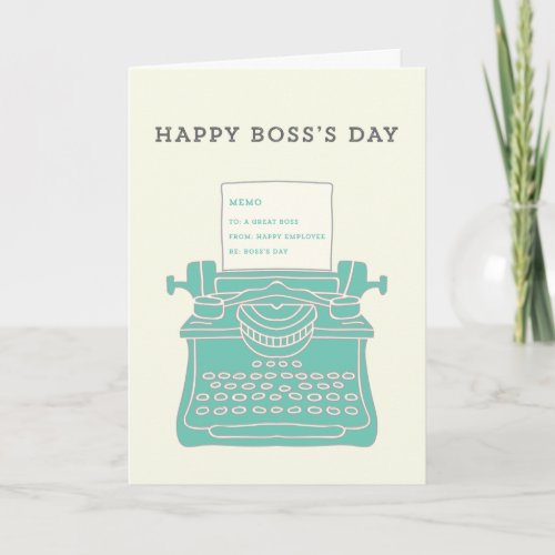 Happy Bosss Day Thank You Card
