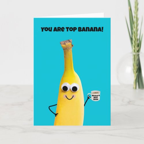 Happy Bosss Day Top Banana Humor  Holiday Card