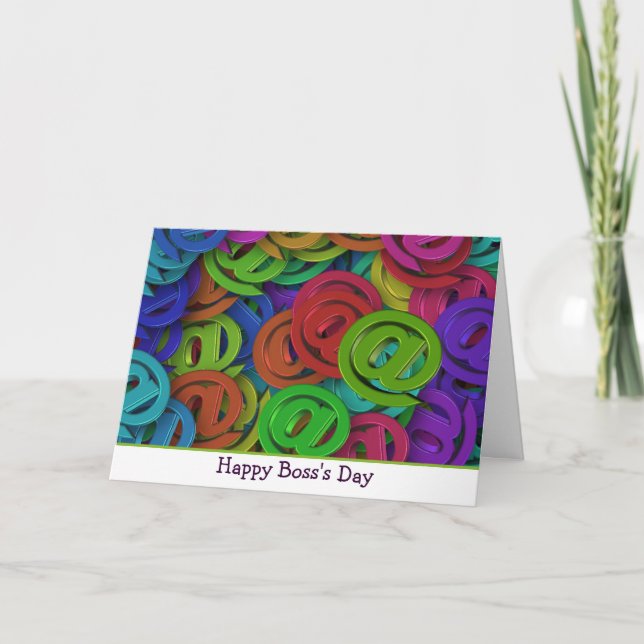 Happy Boss's Day with @ ampersat sign Card (Front)