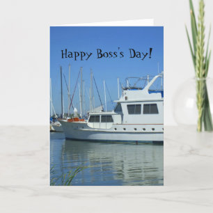 Happy Boss's Day Yacht greeting card