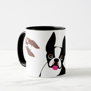 Happy Boston Terriers Mug by DoodleDeDoo at Zazzle