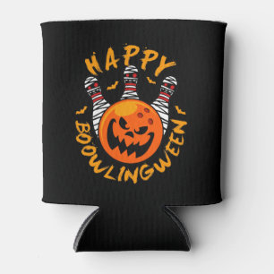 Happy Bowlingween Halloween Bowling Can Cooler