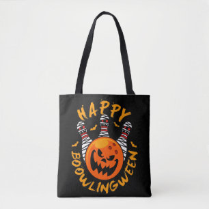 Happy Bowlingween Halloween Bowling Tote Bag
