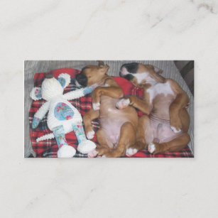 Happy Boxer Puppies Business Card