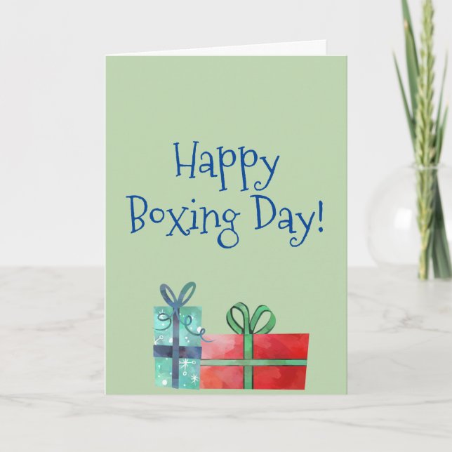 Happy Boxing Day Holiday Presents Gifts Card (Front)