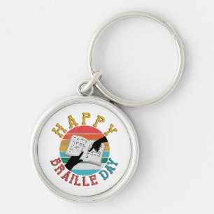Happy Braille Day Keychain