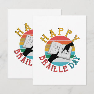 Happy Braille Day Note Card
