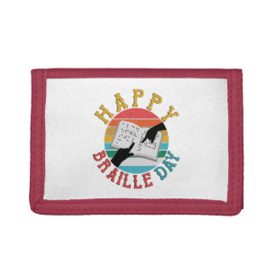 Happy Braille Day Tri-fold Wallet