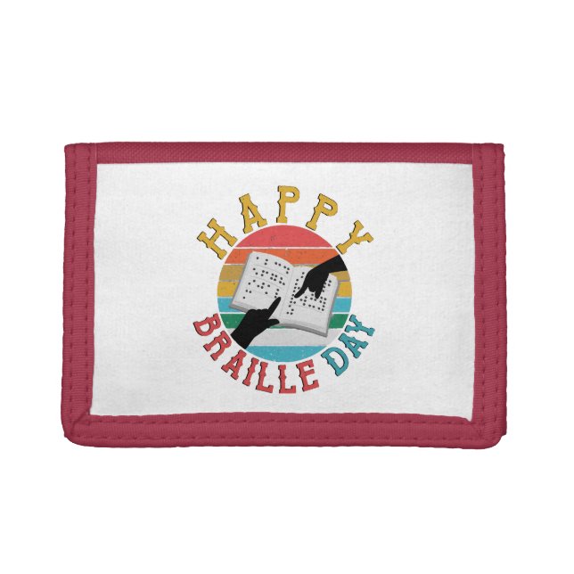 Happy Braille Day Trifold Wallet (Front)