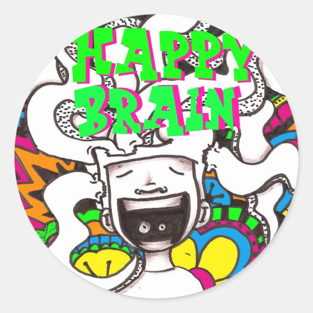 Happy Brain #7 Sticker (Front)