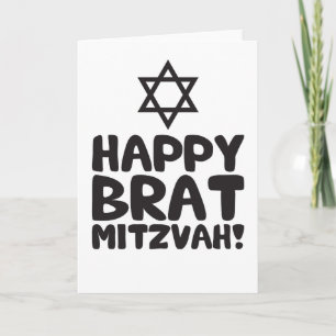 Happy Brat Mitzvah (Bar / Bat Mitzvah) Card