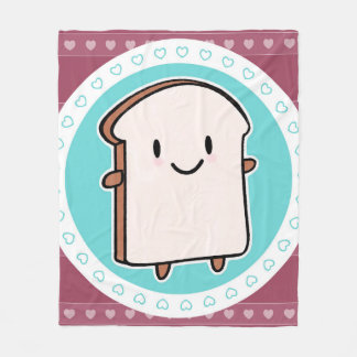 Happy Bread Slice Fleece Blanket