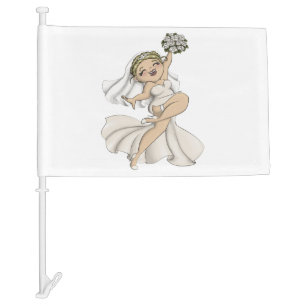 Happy Bride 02 Car Flag