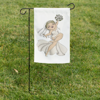 Happy Bride 02 Garden Flag