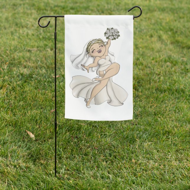 Happy Bride 02 Garden Flag (In SItu)