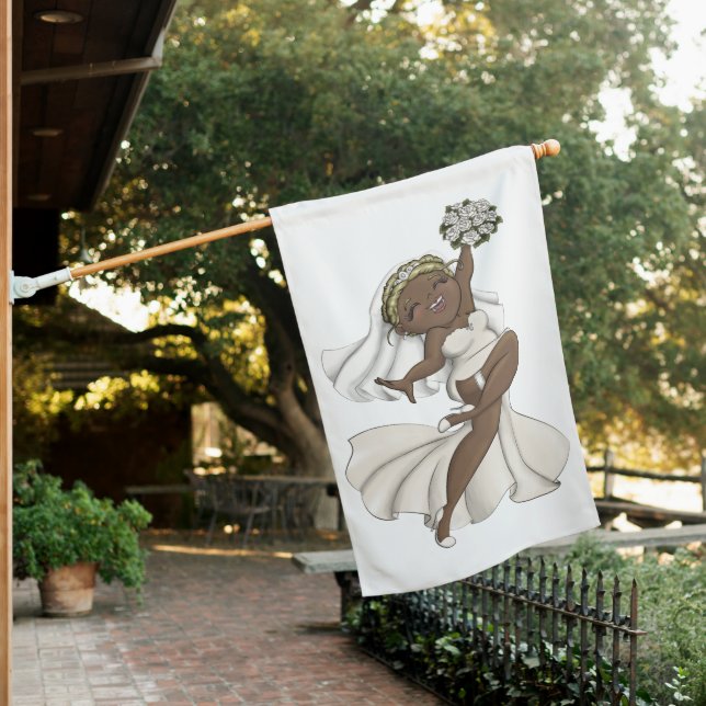 Happy Bride 02 House Flag (In SItu)