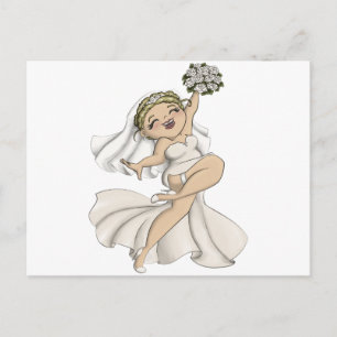 Happy Bride 02 Invitation Postcard
