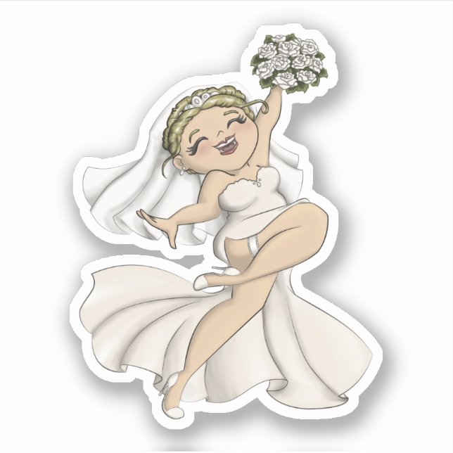 Happy Bride 02 Sticker (Front)