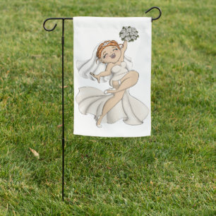Happy Bride 03 Garden Flag