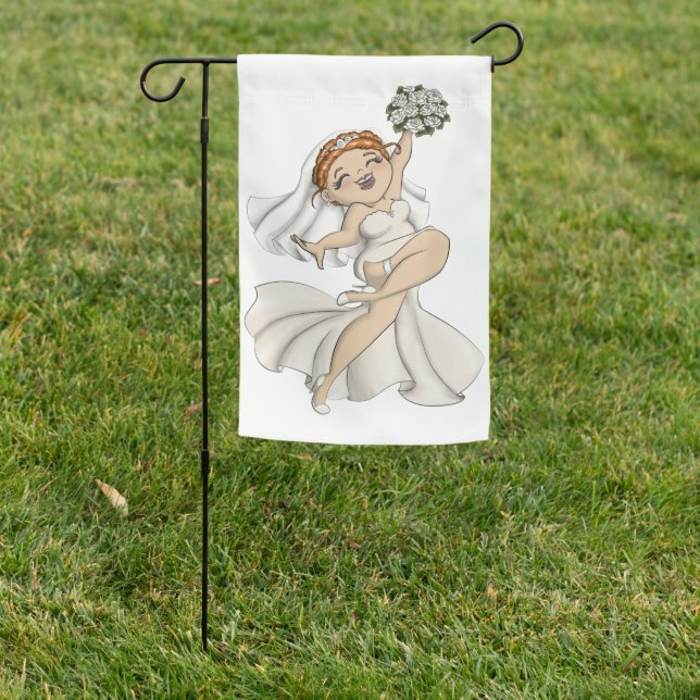 Happy Bride 03 Garden Flag (In SItu)