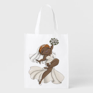 Happy Bride 03 Grocery Bag
