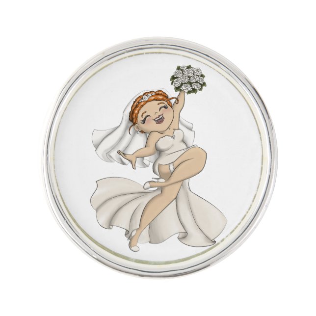 Happy Bride 03 Lapel Pin (Front)
