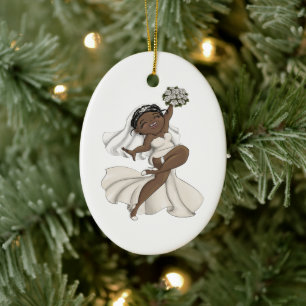 Happy Bride 11 Ceramic Ornament