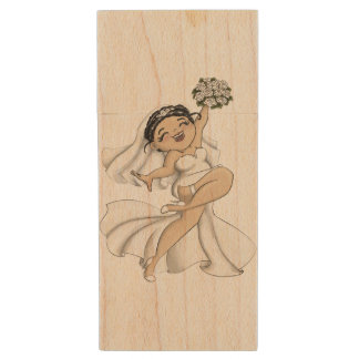Happy Bride 11 Wood Flash Drive