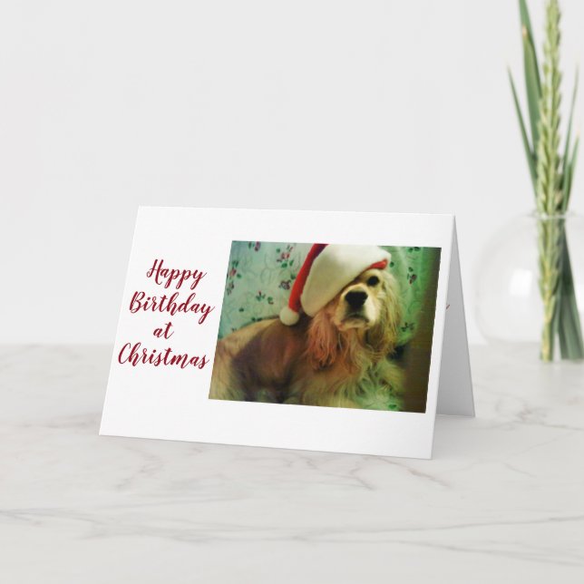 *****HAPPY BRITHDAY AT CHRISTMAS***** TO YOU HOLIDAY CARD (Front)