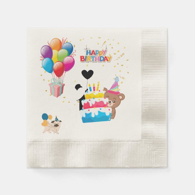 Happy Brithday's Napkins (Front)