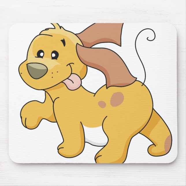 Happy Brown Dog Mouse Pad (Front)