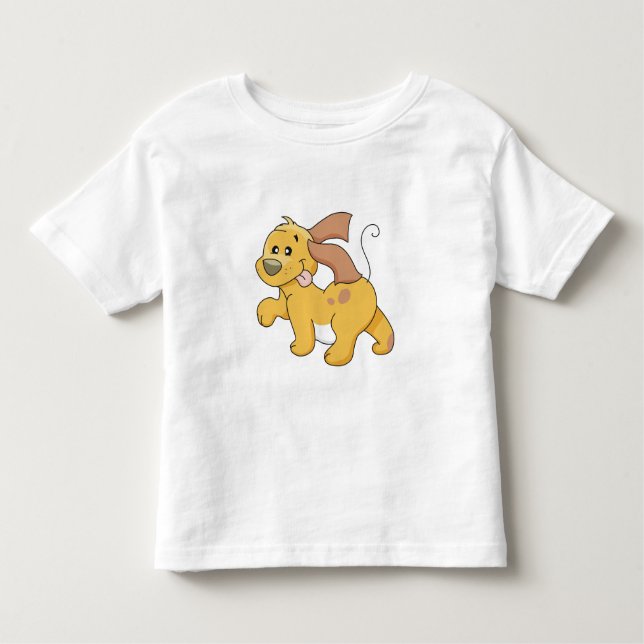 Happy Brown Dog Toddler T-shirt (Front)