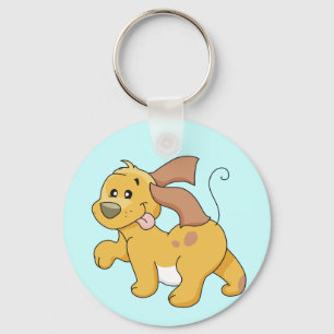 Happy Brown Dog Tshirts and Gifts Keychain