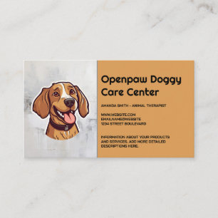 Happy Brown Puppy Smiling Business Card
