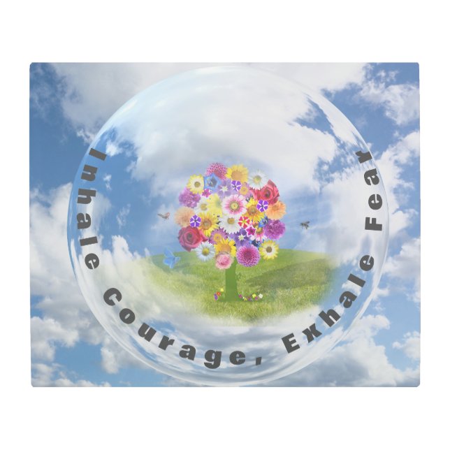 Happy Bubble Metal Wall Art (Front)