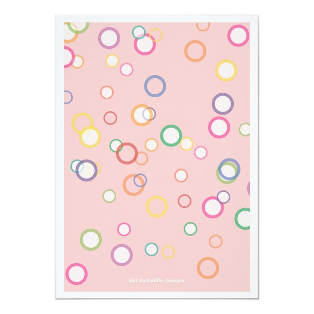 Happy Bubbles! Colorful Number Birthday Party Invitation